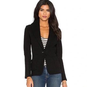 Standard James Perse Shawl Collar Sweatshirt Blazer Black Size 4